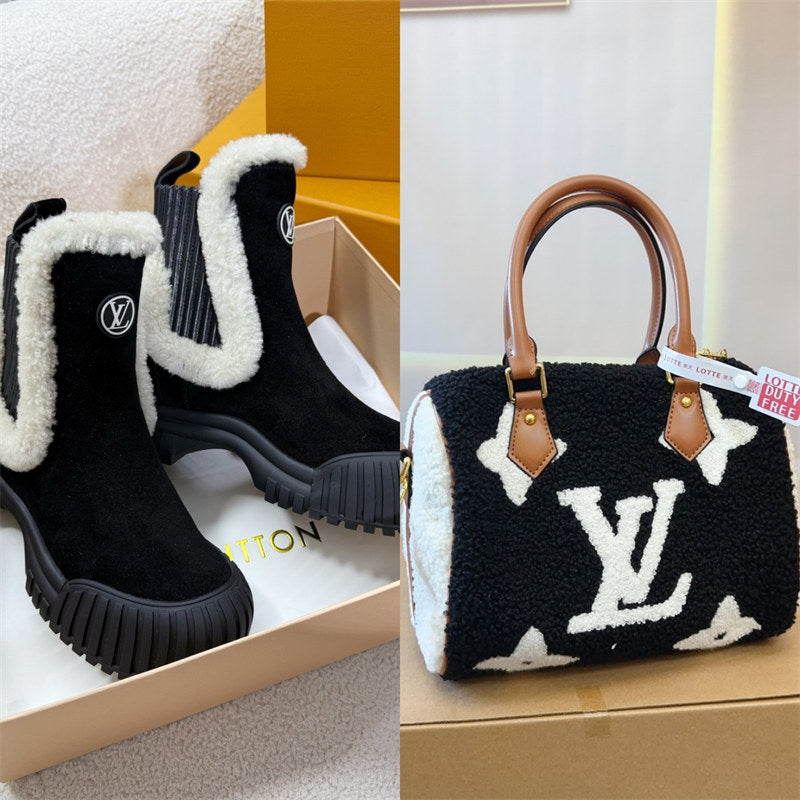 Louis Monogram Fall boots |bag set
