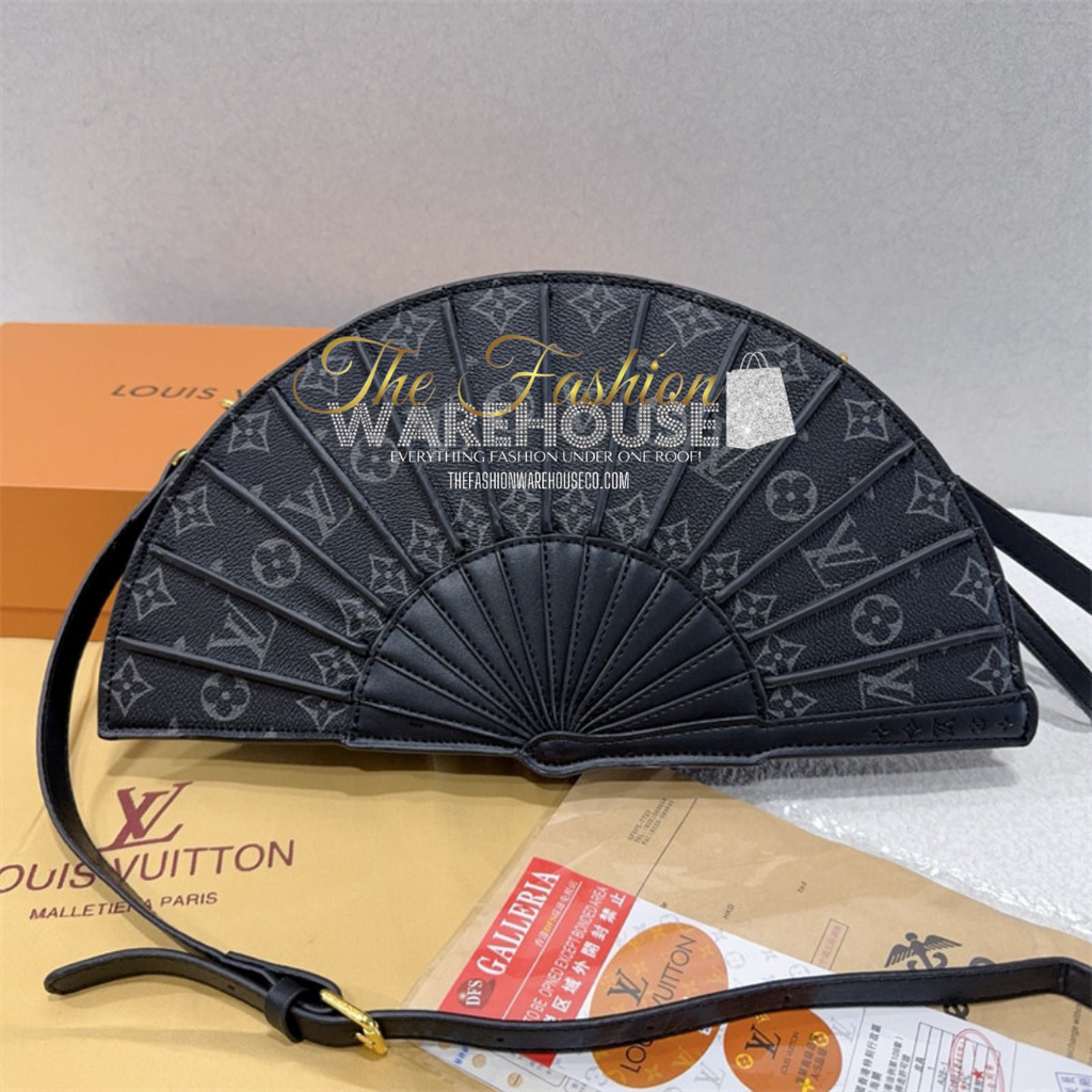 Black Luxury Fan Handbag