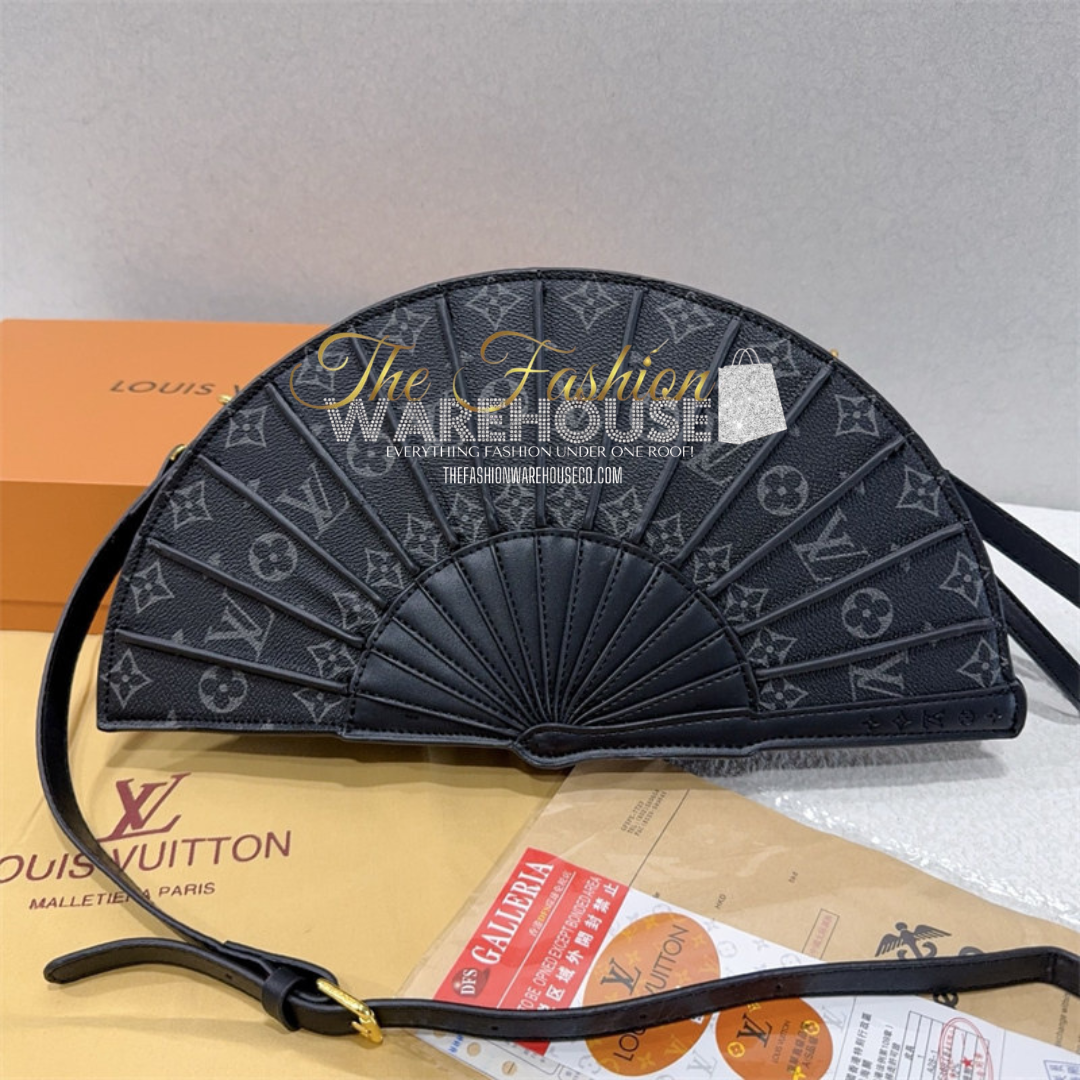Black Luxury Fan Handbag