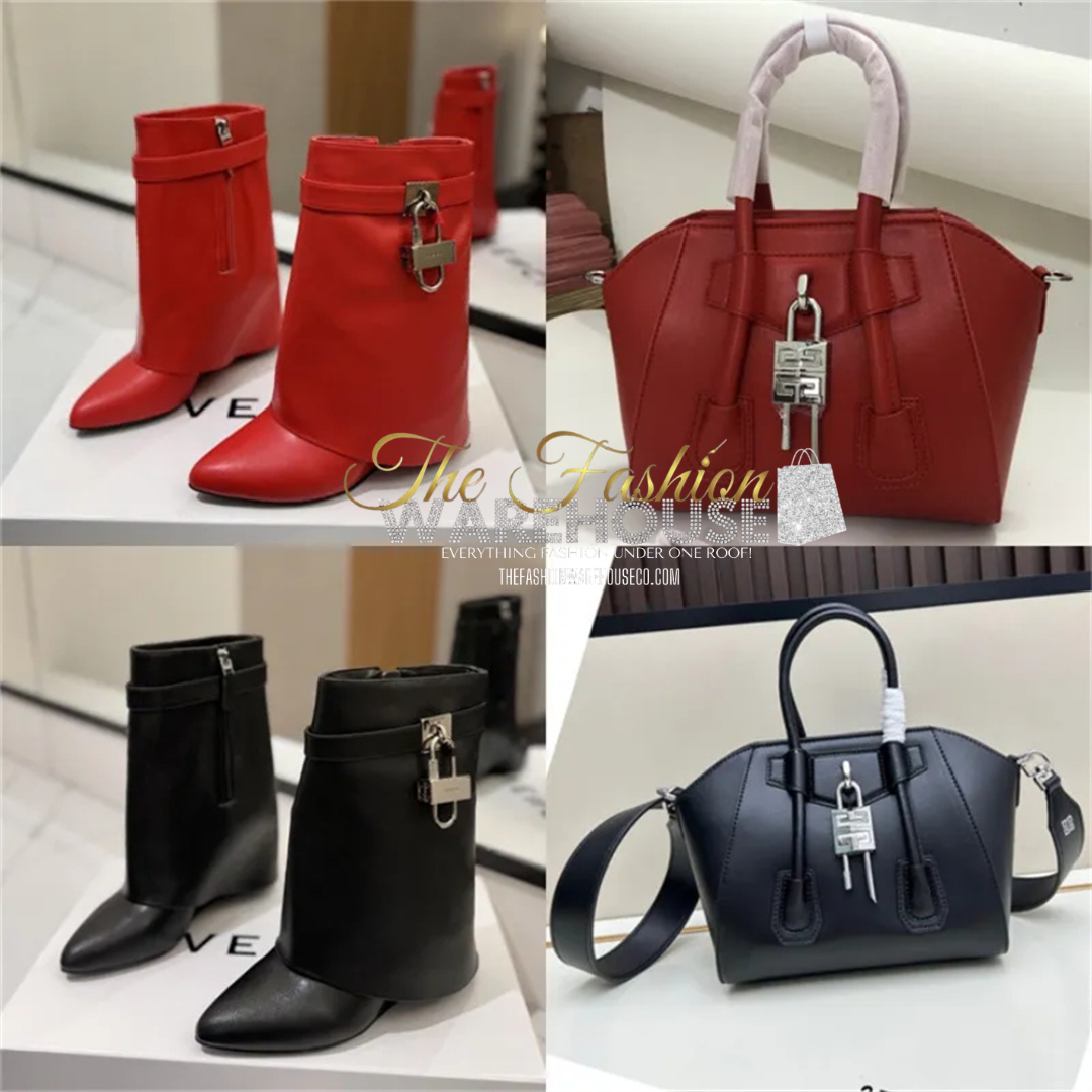 Luxury Short Shark Boot & Bag Set